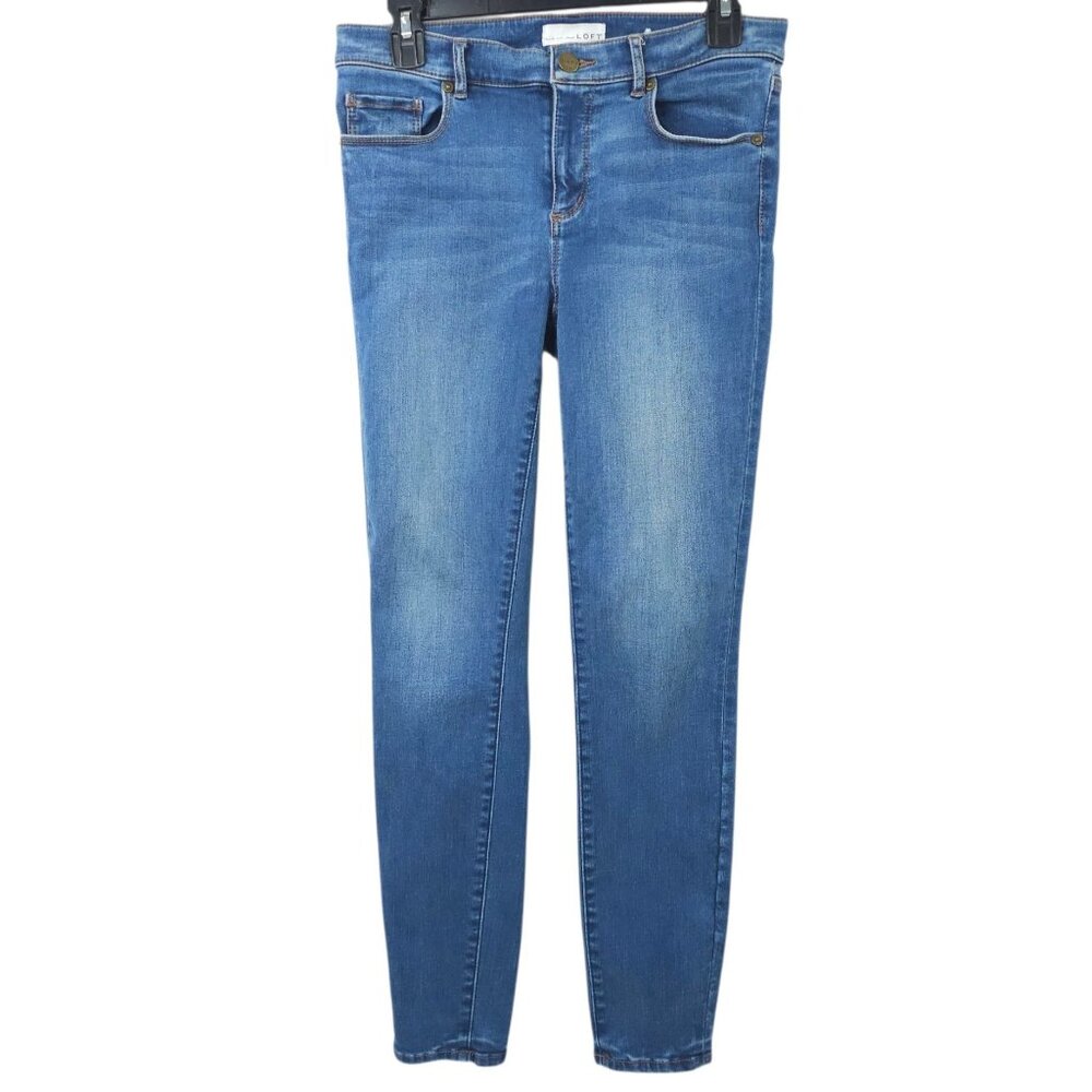 Loft Legging Jean Mid Rise Womens Size 28/6 Stretch Medium Wash Denim